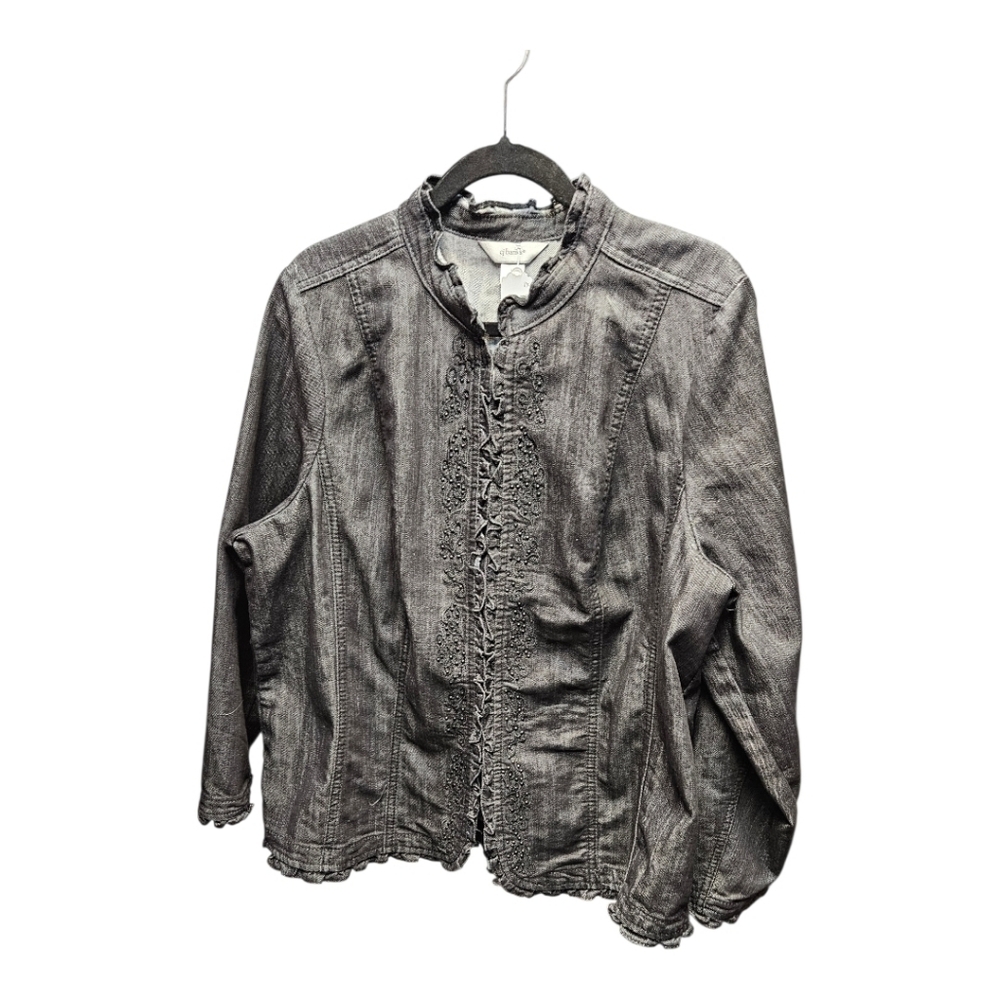CJ Banks Charcoal Jean Jacket